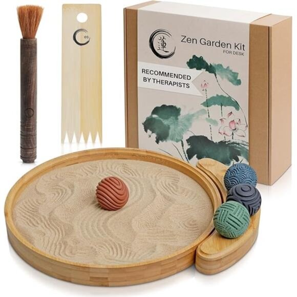 Japanese Zen Garden Kit for Desk - Premium Sand Garden - Mini Zen Décor Office - Picture 7 of 7